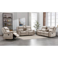 Wildon Home® Eizen Recliner Living Room Set, Sofa Loveseat Armchair