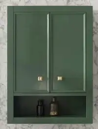 24x33 Overjohn in 4 Finishes ( White, Vogue Green, Pewter Green & Blue )( 2 Doors and 1 Shelf )  Toilet Topper Over John