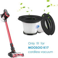 MOOSOO Moosoo Hepa Filter Vacuum Dust Bin Filters Compatible For Moosoo K17 Cordless Vacuum