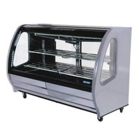 Pro-Kold Curved Glass 74 Refrigerated Deli Case - Available in White, Black or S/S Finish