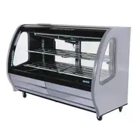 Pro-Kold Curved Glass 74 Refrigerated Deli Case - Available in White, Black or S/S Finish