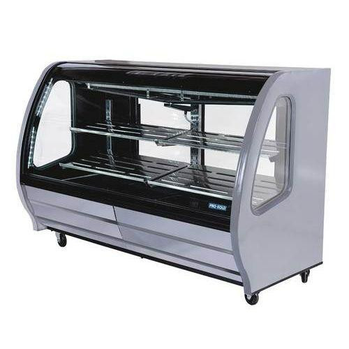 Pro-Kold Curved Glass 74 Refrigerated Deli Case - Available in White, Black or S/S Finish in Other Business & Industrial