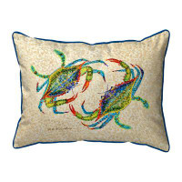 Highland Dunes Crab Dance Indoor/Outdoor Pillow
