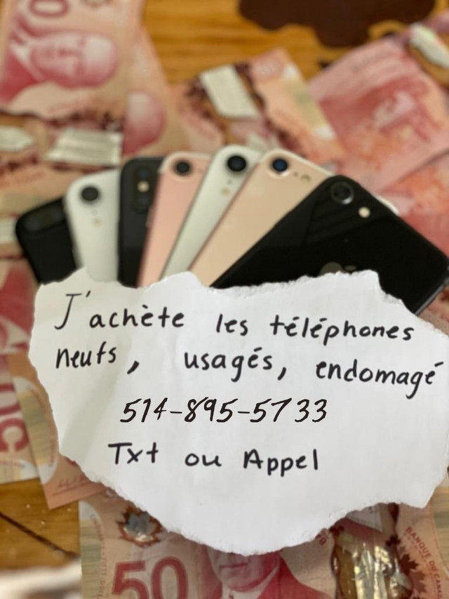 Cash pour TOUS les iPhones Et Galaxy in Cell Phones in Greater Montréal