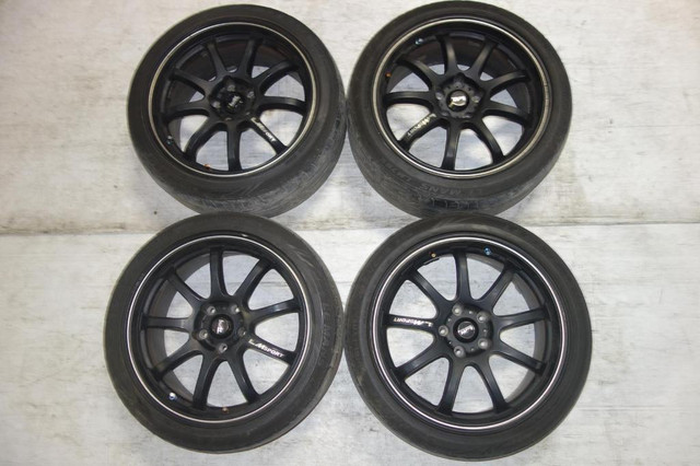 JDM LM Sport Wheels Rims Tires 5x120 18x8.5 +45 Offset in Tires & Rims