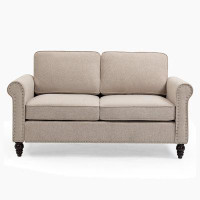 Charlton Home 2 Seater Loveseat Sofa, Couches for Living Room, Button Tufted Sofa
