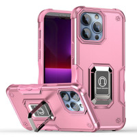 iPhone 15 / 14 / 13 OPTIMUM Magnetic Ring Stand Hybrid Case Cover - Pink