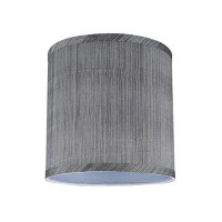 Aspen Creative Corporation 8" H Synthetic Fabric Drum Lamp Shade ( Spider ) in Grey/Black