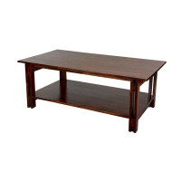 Millwood Pines Damius Solid Wood Four Leg Coffee Table with Storage