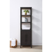 Corrigan Studio Colchique Solid Wood Freestanding Linen Cabinet