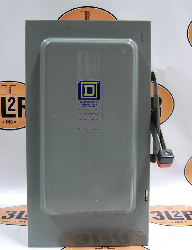 SQ.D- H323N (100A,250V,NEUTRAL) Wall Disconnect in Other Business & Industrial