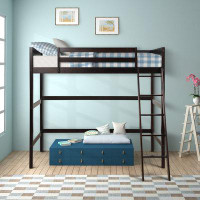 HomeRoots Brown Twin Size Hight Loft Bed
