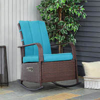 Rocking Recliner 24.8" x 33.1" x 37.4" Turquoise
