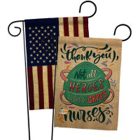Breeze Decor Thank You Nurses Garden Flags Pack Inspirational Expression Yard Banner 13 X 18.5 Inches Double-Sided Decor
