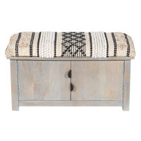 Dakota Fields Burcin Upholstered Cabinet Storage Bench