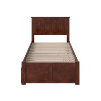 AFI Furnishings Nantucket Full Solid Wood Platform Bed with Footboard & Twin Trundle