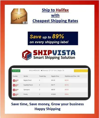 Cheapest Shipping Rates for packages to Halifax