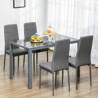 Dining Tables and Chairs 47.2" x 27.6" x 29.5" Grey