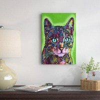 East Urban Home Watchful Cat by Dean Russo - Gallery-Wrapped Canvas  Giclee