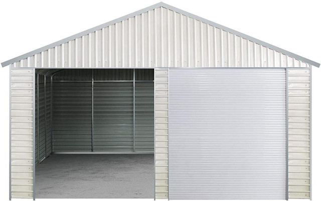 NEW 21 FT X 19 FT DOUBLE METAL GARAGE SHED & ROLL UP DOORS SG2119 in Other Business & Industrial in Alberta - Image 3