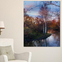 Made in Canada - Design Art Forest River in the Spring - Wrapped Canvas Photograph Print