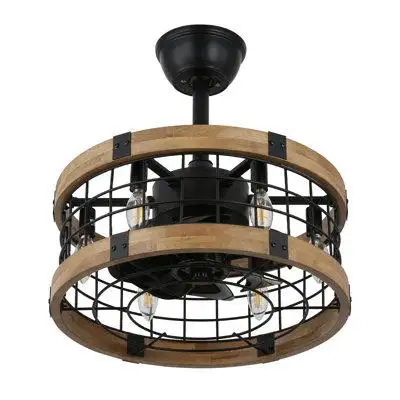 This charming ceiling fan combines traditional charm with a unique industrial style giving your home...