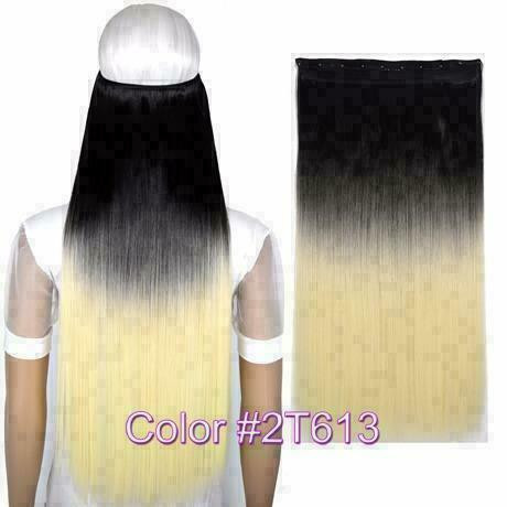 OMBRE HIGH  HEAT RESISTANT Synthetic CLIP IN Hair Extension,120g, 24 GREAT CHOICE in Other - Image 3