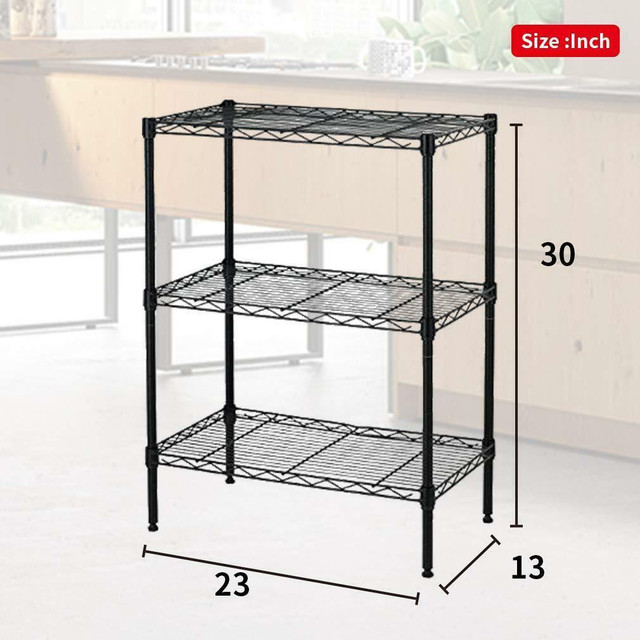 NEW 3 LAYER WIRE SHELVING METAL STORAGE WST53 in Bookcases & Shelving Units in Regina - Image 3