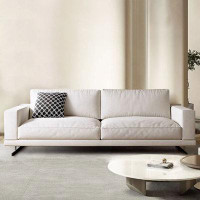 WONERD 83.86" Creamy White Cloth Standard Sofa cushion couch