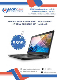 Dell Latitude E5490 14-Inch Notebook Laptop OFF Lease FOR SALE!! Intel Core i5-8350U 1.70Ghz 8GB RAM 256GB SSD