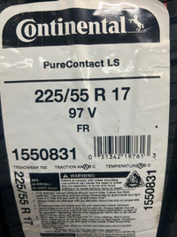 4 Brand New Continental Pure Contact LS 225/55R17 tires. All Season tires $70 REBATE!!! *** WallToWallTires.com ***