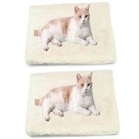 Tucker Murphy Pet™ Self Heating Cat/Dog Pad Bed Ultra Warm Self Warming Thermal Cat Pad Removable Cover-Set of 2