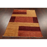 Rugsource Contemporary Gabbeh Kashkoli Oriental Area Rug Hand-Knotted 4X6