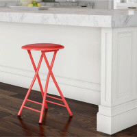 Trademark Home Collection 24-Inch Folding Stool with 225lb Capacity