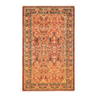 Isabelline Mogul, One-Of-A-Kind Hand-Knotted Area Rug  - Orange, 3' 2" X 5' 1"