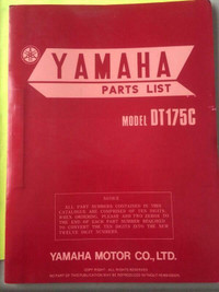 1976 Yamaha DT175 Parts List