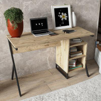 17 Stories Writing Study Desk With Shelves