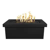 The Outdoor Plus Ramona 24" H x 60" W Concrete Outdoor Fire Pit Table