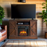 Gracie Oaks Nevaeha TV Stand for TVs up to 50" with Electric Fireplace