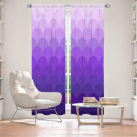 East Urban Home Lined Window Curtains 2-panel Set for Window Size Organic Saturation Purple Ombre Scales