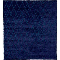 Brayden Studio One-of-a-Kind Albertina Hand-Knotted Traditional Style Blue 12' x 18' Wool Area Rug