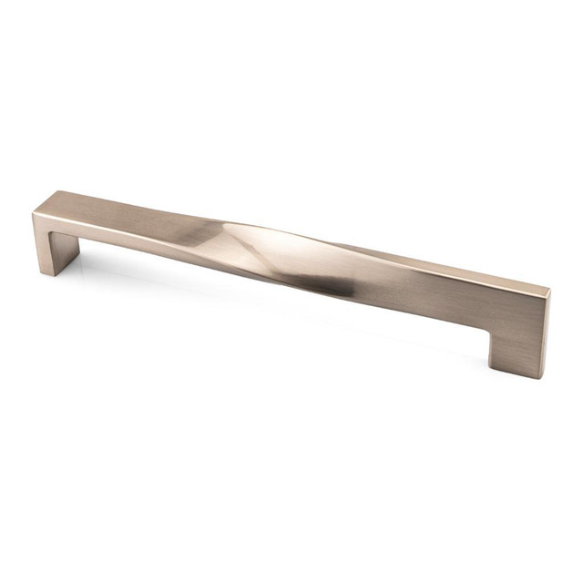 Twist Modern Pull - Brushed Satin Nickel or Polished Chrome - 2 Lengths 160mm or 192mm    Twisted MAR in Hardware, Nails & Screws - Image 2
