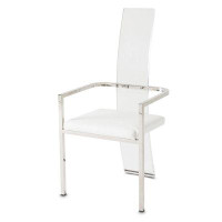 Michael Amini State St. Arm Chair in Satin White