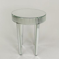 Everly Quinn Charing Embellished Oval End Table