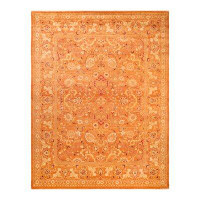 Isabelline Eclectic, One-Of-A-Kind Hand-Knotted Area Rug  - Brown, 9' 2" X 11' 10"