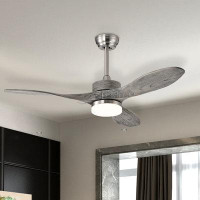 Millwood Pines Millwood Pines 48 Inch Reversible Ceiling Fan W/ Led Light, Remote Control, 6 Speeds & 8h Timer