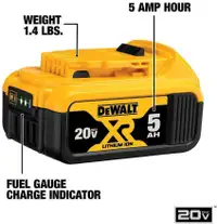 HUGE Discount ! DEWALT 20V MAX* XR 20V Battery, 5.0-Ah, 2-Pack (DCB205-2) | FAST, FREE Shipping to Your Door