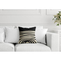 ULLI HOME Izzy Miniimalist Abstract Indoor/Outdoor Square Pillow
