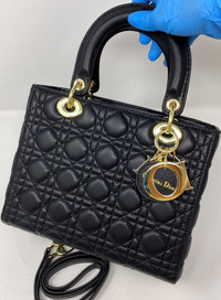 Christian Lady Dior bag high quality black leather women bag purse for ladies evening tote shoulder hobo bag crossbody