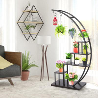 Latitude Run® 5-Tier Curved Plant Stand With Hanger